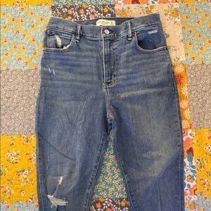 Abercrombie & Fitch Distressed Blue Skinny Jeans
